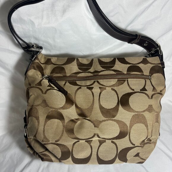 Coach Brown and Tan Shoulder Bag - Picture 3 of 7